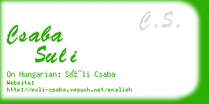 csaba suli business card
